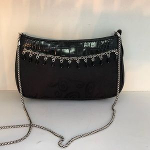 Brighton leather and fabric evening purse
